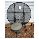 42 IN METAL FOLDING PATIO TABLE