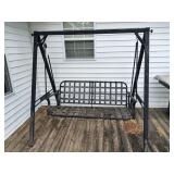 METAL PORCH SWING WITH A FRAME