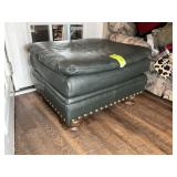 LIFESTYLE LEATHER OTTOMAN, 28 IN X 24 IN X 18 IN