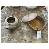 CAST IRON POT AND KETTLE