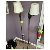 PAIR OF ADJUSTABLE HEIGHT LAMPS, 65 IN TALL
