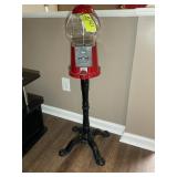 CAROUSEL GUMBALL MACHINE ON STAND, 38IN TALL