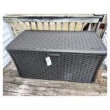 SUNCAST BROWN RESIN DECK BOX, 54 IN X 29 IN X 26 I
