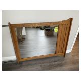 WOODEN DRESSER MIRROR, 37IN X 44IN