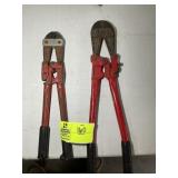 PAIR OF BOLT CUTTERS, 14 IN AND 18 IN