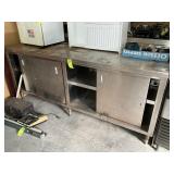 STAINLESS WORK BENCH, 84 IN X 30 IN X 35.5 IN, NO
