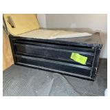 TWO DRAWER METAL TOOL BOX, BLACK, 26 IN X 12 IN X