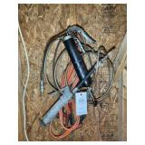 GROUP INCLUDING GREASE GUNS, JUMPER CABLES