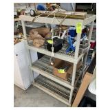 4 TIER PLASTIC SHELF, 36 IN X 24 IN X 57 IN, NO CO