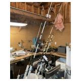 HOMEMADE FISHING CART WITH SALT WATER RODS AND REE
