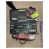 GROUP OF TOOLS INCLUDING SOCKET SET, TORQUE WRENCH