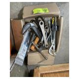 BOX WITH CLAMP, RATCHETING WRENCHES, ETC