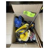 BOX WITH TRAILER LOCKS, WRENCHES, ZIP TIES