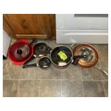 GROUP OF MISC POTS AND PANS, VIVO, GORHAM STEEL, T