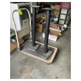 ROLLING 4 WHEEL CART AND PEDESTAL STANDS