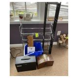 GROUP OF RACKS AND STORAGE BINS