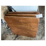 GROUP OF WOODEN FOLDING TABLES, 32 IN SQ X 29.5 IN