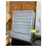 PAIR OF ADRIAN STEEL METAL TOOL BOXES, 18 IN X 12