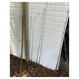 GROUP OF FISHING POLES ONE WITH REEL