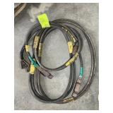 SET OF HEAVY DUTY HOMEMADE JUMPER CABLES