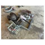 GROUP OF MISC TRAILER PARTS, COME ALONG, ETC