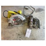 RYOBI CIRCULAR SAW AND ROTOZIP CUTOFF TOOL