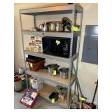 5 TIER METAL STORAGE RACK, NO CONTENTS, TO BE REMO