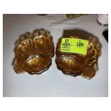 GROUP OF 6 VINTAGE JEANNETTE GLASS CLOVER SHAPED C