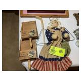 GROUP INCLUDING DECORATIVE ITEMS, PATRIOTIC DOLL,