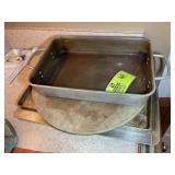 GROUP OF BAKING PANS, PIZZA STONE