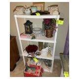 4 TIER PLASTIC SHELF, NO CONTENTS, 28 IN X 15 IN X