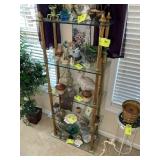5 TIER GLASS SHELF DISPLAY SHELF, 26 IN X 12 IN X