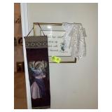 GROUP INCLUDING FRAMED NEEDLE POINT 15 IN X 17 IN