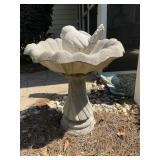 CONCRETE BIRD BATH, 26 IN TALL