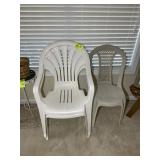 GROUP OF RESIN PATIO CHAIRS