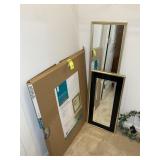 GROUP OF MIRRORS, 15 IN X 30 IN,13 IN X 50 IN, 30