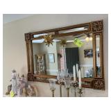 FRAMED WALL MIRROR, 38 IN X 26 IN