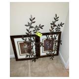 PAIR OF FRAMED AND MATTED DECORATIVE PRINTS 17.5 I