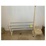 SHOE RACK AND STEP STOOL