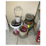 GROUP OF MISC PLASTIC FLOWER POTS