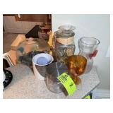 GROUP OF VASES AND CANISTERS