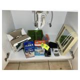 CONTENTS UNDER CABINET IN MASTER, BLOW DRYER, BLOO