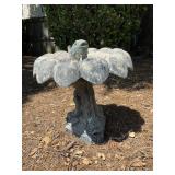 CONCRETE BIRD BATH, 20 IN TALL