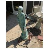 CONCRETE LADY STATUE 40 IN TALL