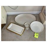 GROUP OF LENOX PLATTERS, BOWL, VASE