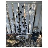 GROUP OF MISC ITEMS, YARD ART, FLAG HOLDER