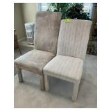 PAIR OF UPHOLSTERED DINING CHAIRS
