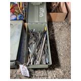 METAL AMMO CAN WITH MISC CHUCKING REAMERS