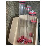 GROUP OF 3 IN DIAMETER KIMAX GLASS TUBES WITH STOP