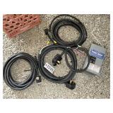 GROUP OF HEAVY DUTY CORDS WITH ONE END AND LOAD CE